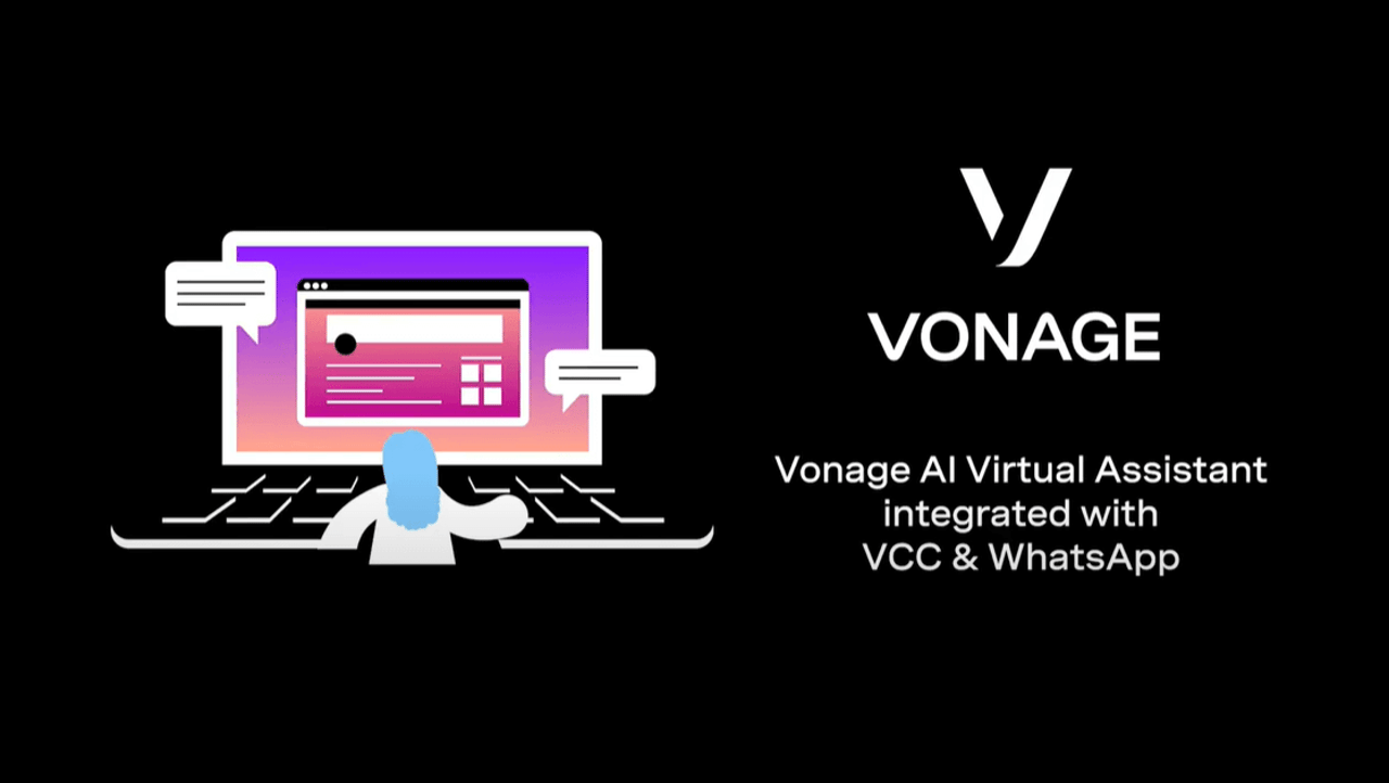 Integration von Vonage AI Virtual Assistant mit VCC und WhatsApp cover slide for Vonage AI Virtual Assistant demo video