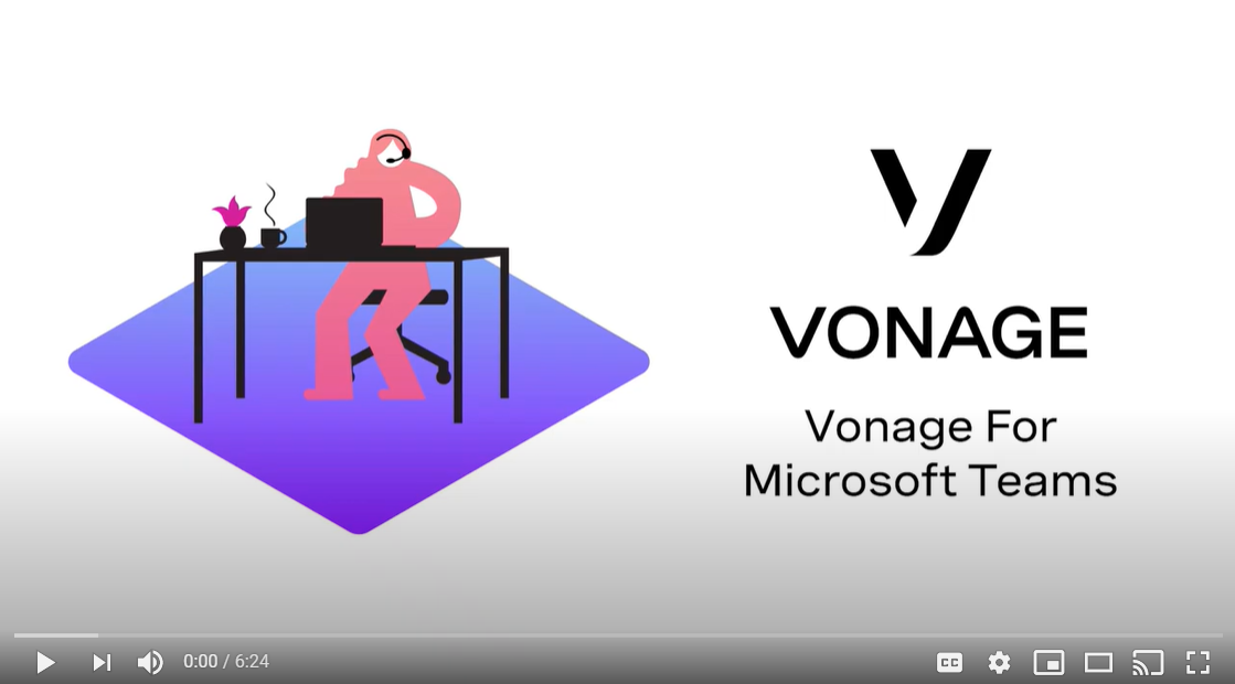 Entdecken Sie das Potenzial von VBC für Teams Vonage for Microsoft Teams Video Cover Slide