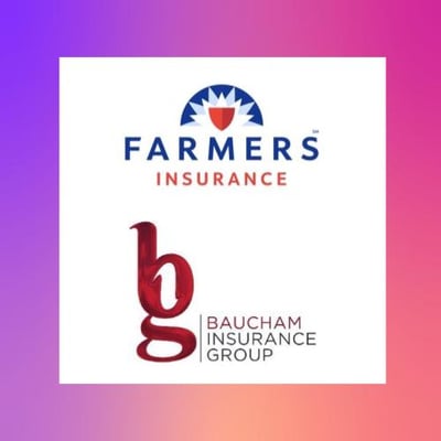 Farmers Insurance Baucham logos